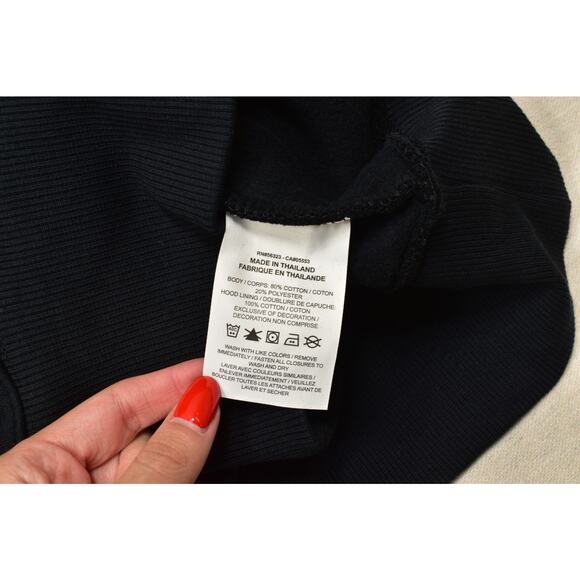 Nike Women's Full Zip Sweat Jacket Black Size XL Cotton Blend DQ5758-010 NEW - Picture 6 of 8